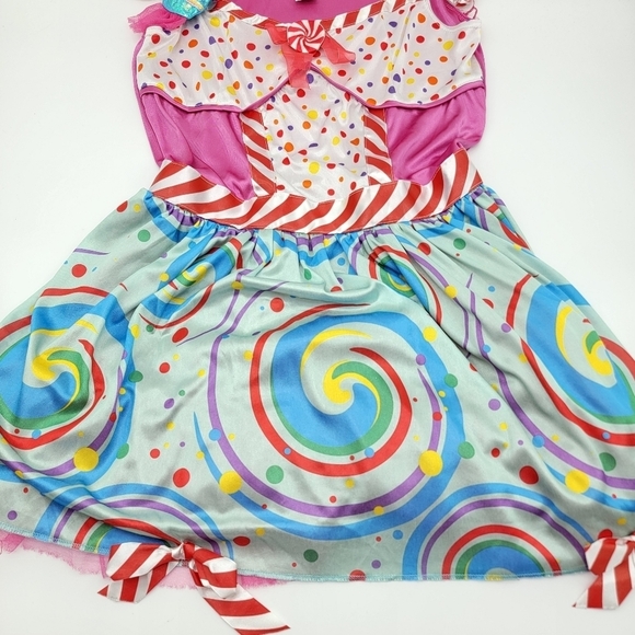 Candy Lollipop Peppermint Womens Halloween Dress Juniors Large 13 15 Colorful - Picture 6 of 14